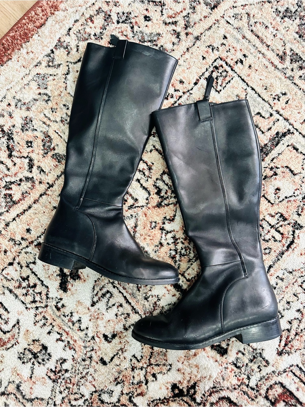 Cole Haan Black Leather Riding Boots 7.5
